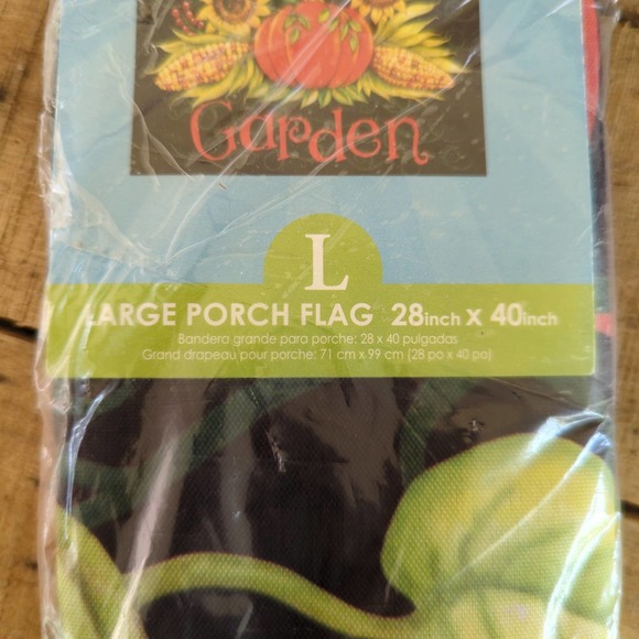 Vintage 1999 Large 28" x 40" Outdoor Porch Flag Welcome to my Garden - Picture 2 of 5